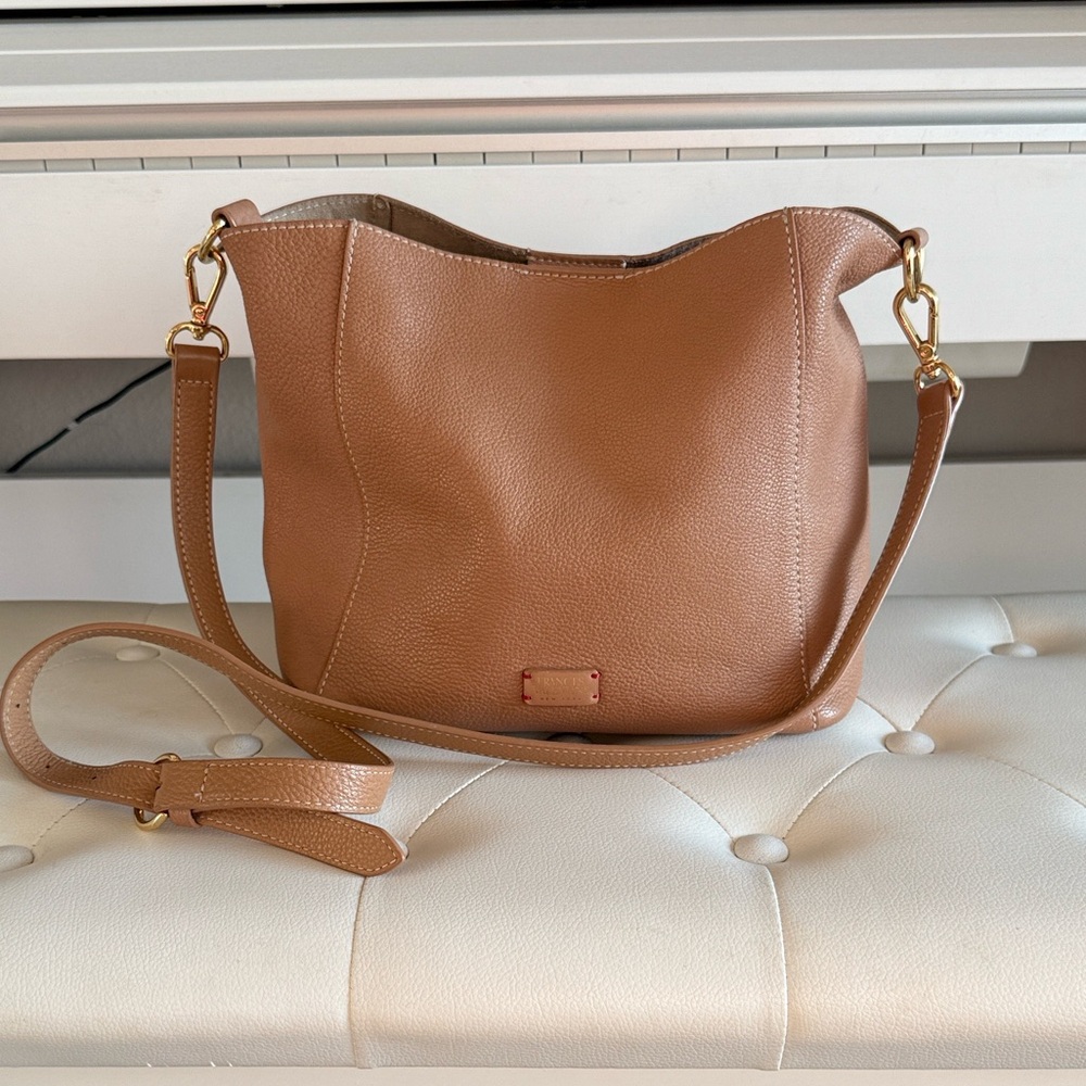 Frances Valentine “June” Tan Leather Hobo Bag